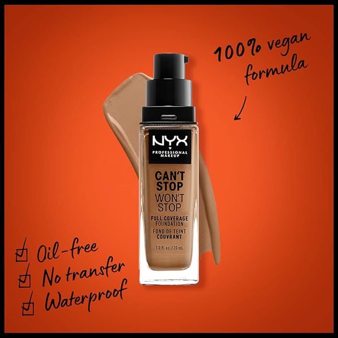 NYX PROFESSIONAL MAKEUP Can't Stop Won't Stop Foundation, Neutral Tan