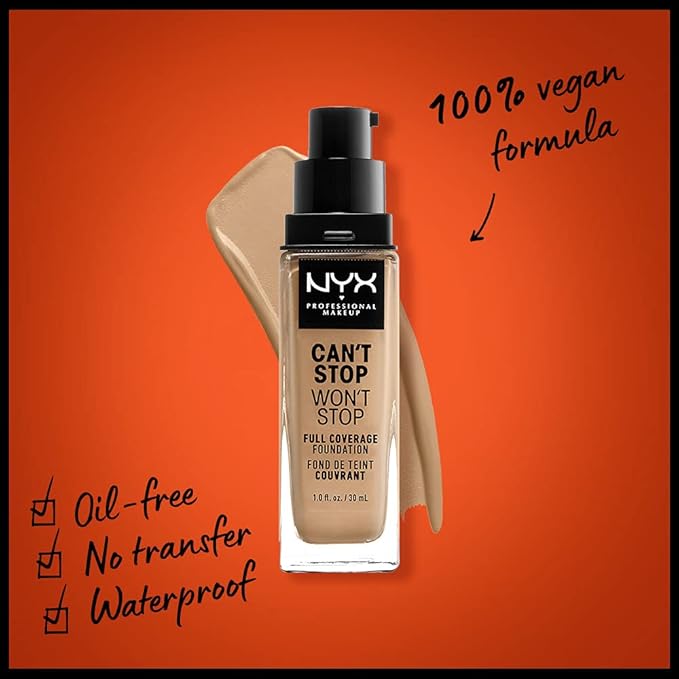 NYX PROFESSIONAL MAKEUP Can't Stop Won't Stop Foundation, - Beige