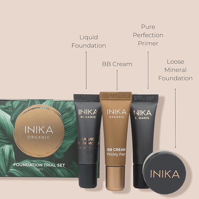INIKA Organic Foundation Trial Set, Natural Mineral essentials - Tan