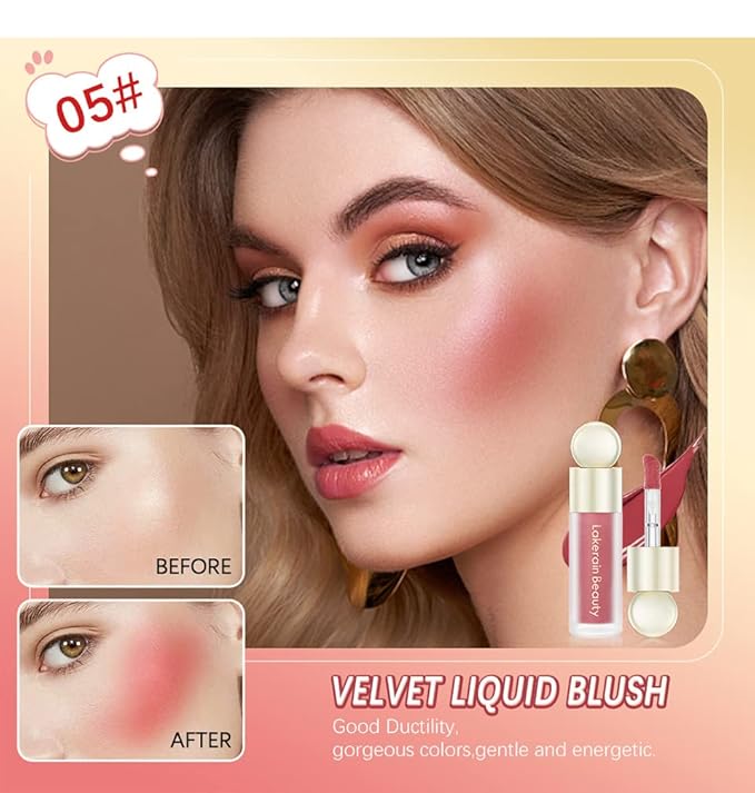 MEICOLY Matte Dewy Liquid Blush,Super Natural Cream Blush