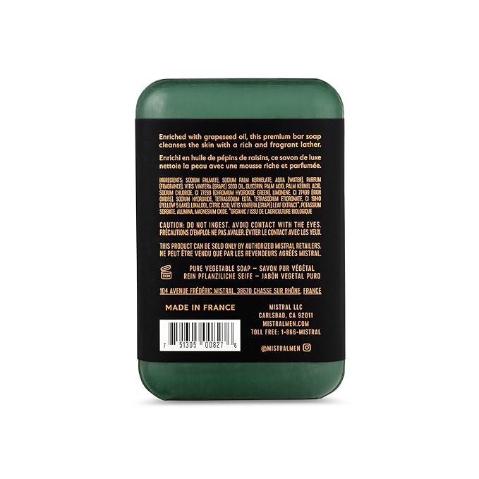 Mistral Bar Soap, Cypress Oak, Large Bar