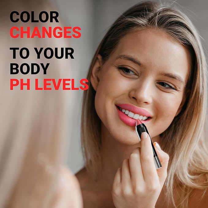 MOODmatcher Twist Stick Original Color-Change Lipstick, Red-12 Hour Long Wear, Waterproof, Ultra Hydrating With Aloe & Vitamin E, Smudgeproof, faderproof & Kissproof (Orange)