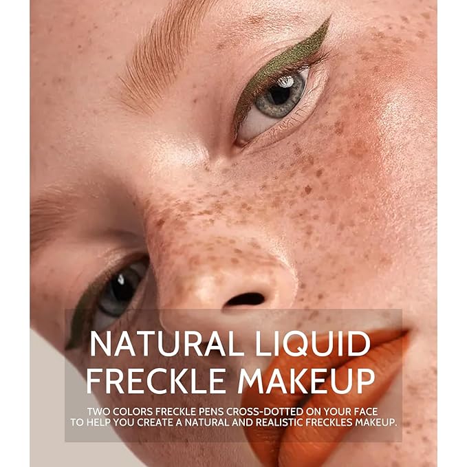 KYDA 2 Colors Liquid Freckle, Natural Freckle Makeup Brown&Dark Brown