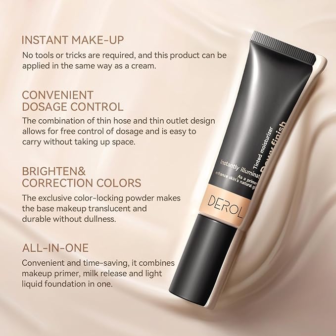 Liquid Foundation,Matte 3-in-iquid Foundation Lightweight, Hydrating CC Cream Cruelty-Free (01) 1 L