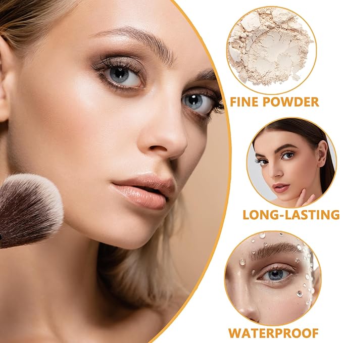 Mineral Sunscreen Setting Powder, Mineral Brush Powder, SPF All Skin