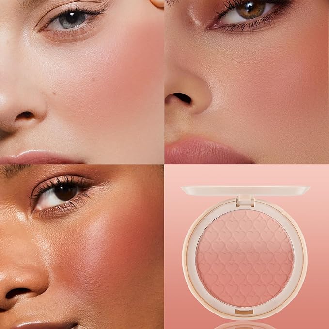Gradient Matte Blush Palette, Blendable Blush Powder for Glowing Finish