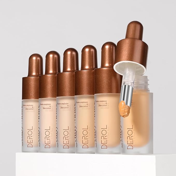 Matte Liquid Foundation Makeup,24 HR Oil Control Concealer (06#, ) 31g