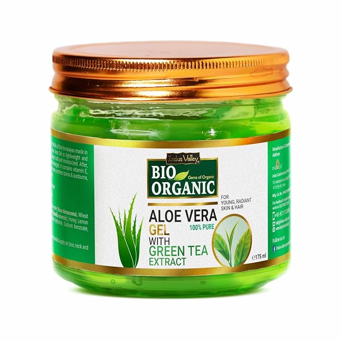 INDUS VALLEY Non-Toxic Aloe Vera Gel for Acne, Scars, Glowing & Radiant Skin Treatment (175 ml)