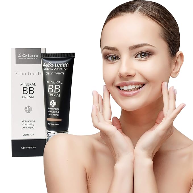 Bellaterra Cosmetics BB Cream - Tinted Moisturizer, Mineral Foundation Makeup, Fair 101 | Skin Perfector, 1.69 oz