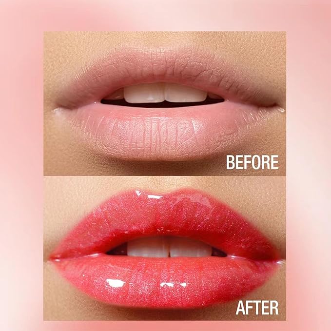 2 in 1 Brown Lip Gloss Lip Plumper Gloss Tinted Glitter Shimmer Lipgloss lip oil Lipstick Moisturizing High Shine And Vegan Plumping Lip Gloss For Women Girls Long-Lasting Dry Lip Care base 03 #