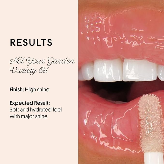 Winky Lux Flower Petal Hydrating Lip Oil - Non-Sticky Lip Gloss for Dry & Damaged Lips, Enhances Shine - Softening Glow Lip Oil - Vegan, Paraben-Free