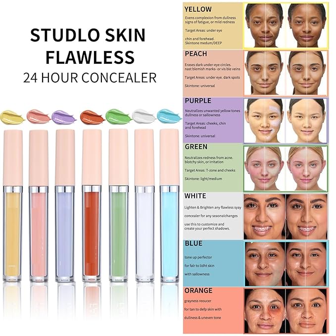 MAEPEOR Liquid Conceal Contour 7 Colors Cream Lightweight 01 White)