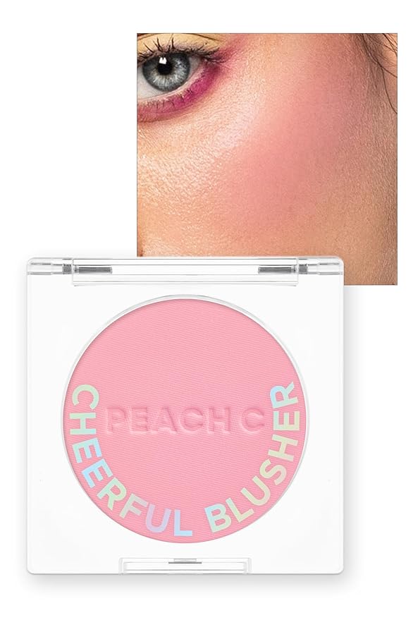 Cheerful Blusher | Pure Pink Blush for Cheeks (01 Lycheeful) 14 Oz