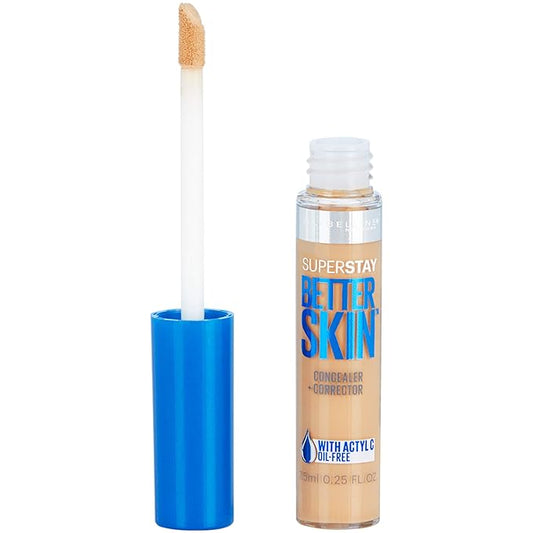 Maybelline New York Superstay Better Skin Concealer, Light, Fluid Ounce