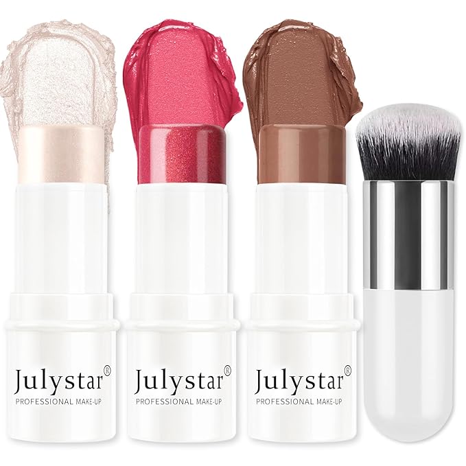 3Pcs Cream Contour Stick Makeup Set, Cream Bronzer