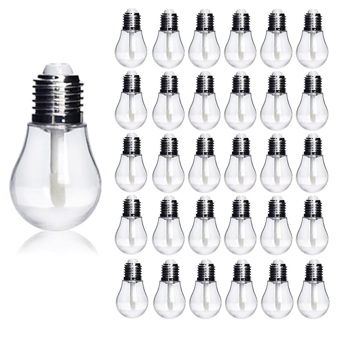 COSIDEA 30PCS Empty lamp bulb lip gloss tube 6ml lipgloss tubes container 0.2oz lip tint containers