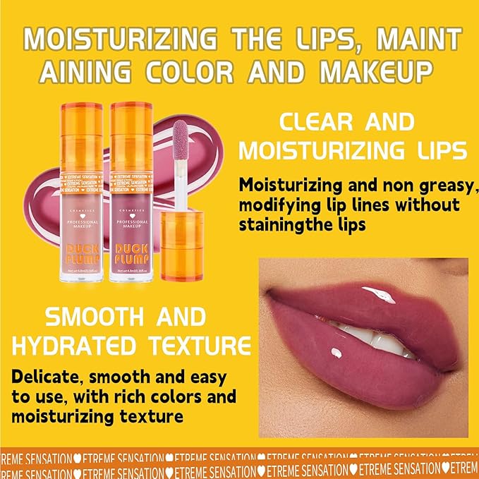Super Lustrous Lip Oil, Non-Sticky, Hydrating, Hypoallergenic, Waterproof, High Shine Finish (02# Warm Nude)
