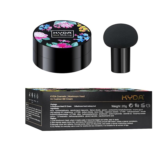 Ownest Mushroom Head Air Cushion BB Cream, Concealer Base Primer-Natural