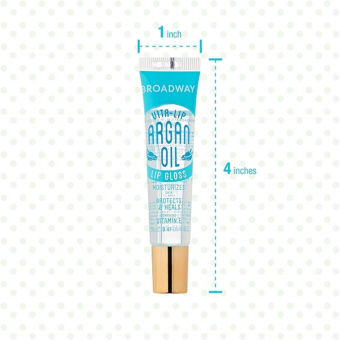 Ruby Kisses Broadway Vita-Lip Clear Lip Gloss (48 Pack), Ultra-Hydrating & Soothing Formula with Vitamins, High-Shine Non-Sticky Finish Lip Balm with Mint, Rosehip, Coconut, Mango, Argan, Honey, Shea