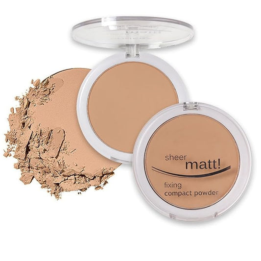 MAEPEOR Pressed Powder 8 Colors Oil Control Matte Buff Beige)