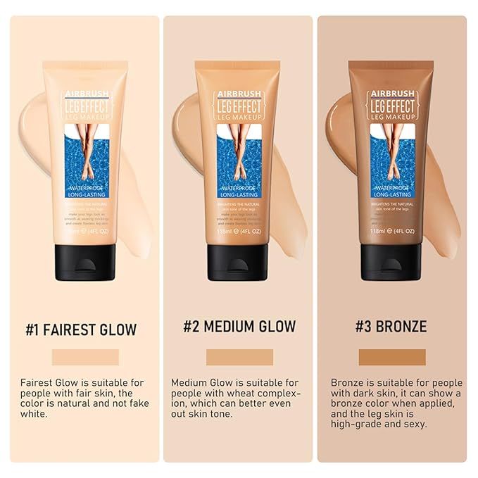 Leg Makeup Waterproof No Transfer, Leg Makeup Lotion, Up (Bronze)