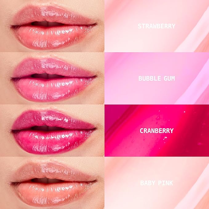 Ruby Kisses Lip Oil Booster, Hydrating Lip Gloss with Nourishing Natural Oil Blend, Jumbo Wand for Easy Application, Non-Sticky Formula