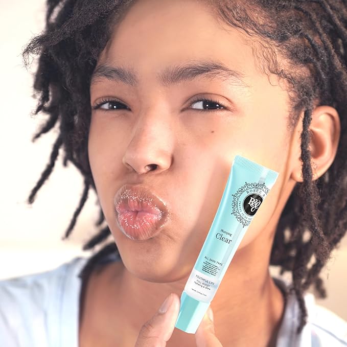 ROSÉE & CO Rosee Lip Gloss Vegan & Cruelty Free Treatment, Professional Make up, Long Lasting Glossy with Shea Butter, Moisturize, Protect & Smooth, High Shine, Non-Sticky (b. Clear Plumping, 0.5)