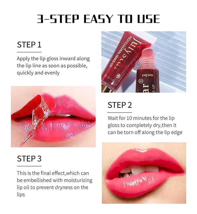 Peel Off Lip Stain Lips Tint, 6 Colors Magic