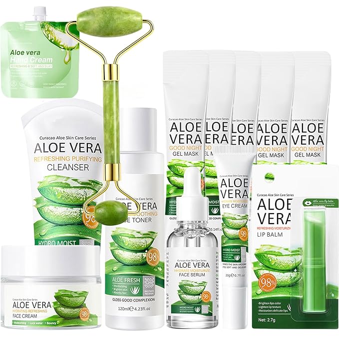 13Pcs Skin Care Products Set, Aloe Hydrating