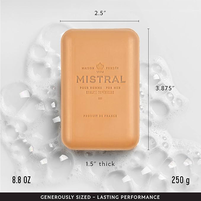 Mistral Bar Soap, Golden Tobacco, Large Bar