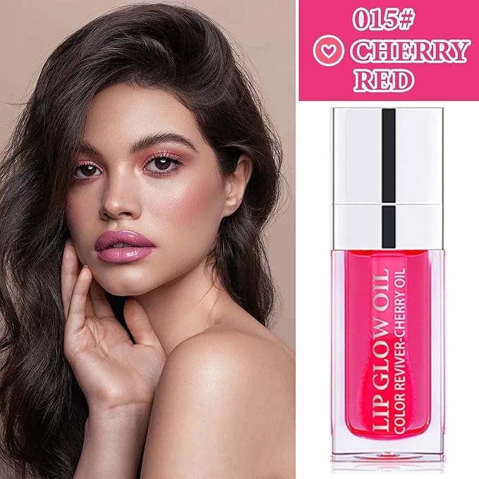 Lip Glow Oil,Clear Plumping Lip Oil Waterproof Glow