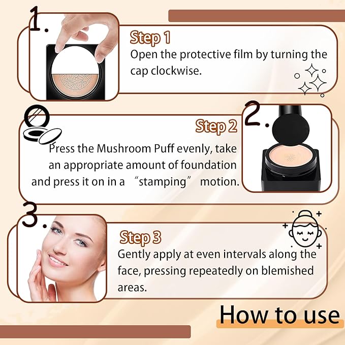 Mushroom Head Air Cushion CC Cream Foundation Makeup,Moisturizing