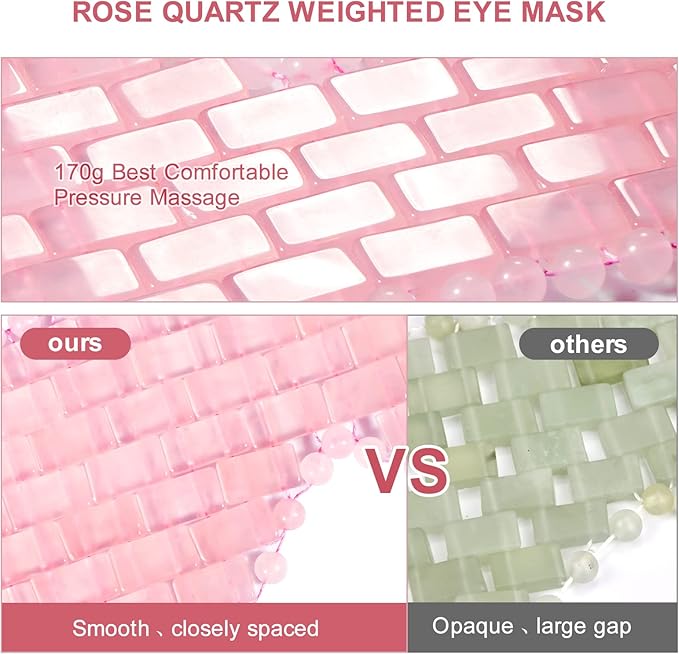 Rose quartz eye mask, cooling