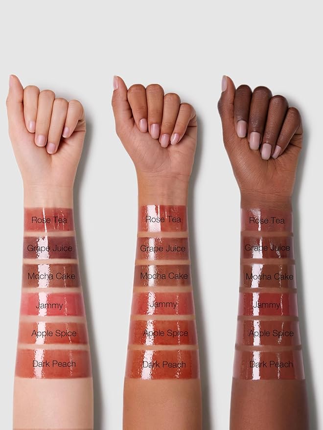 SHEGLAM Glaze Daze Lip Gloss Shiny Tinted Lip Gloss High Gloss Finish Plumping Lip Care Nourishing Not Easy to Fade Liquid Lip Cosmetics-Grape Juice