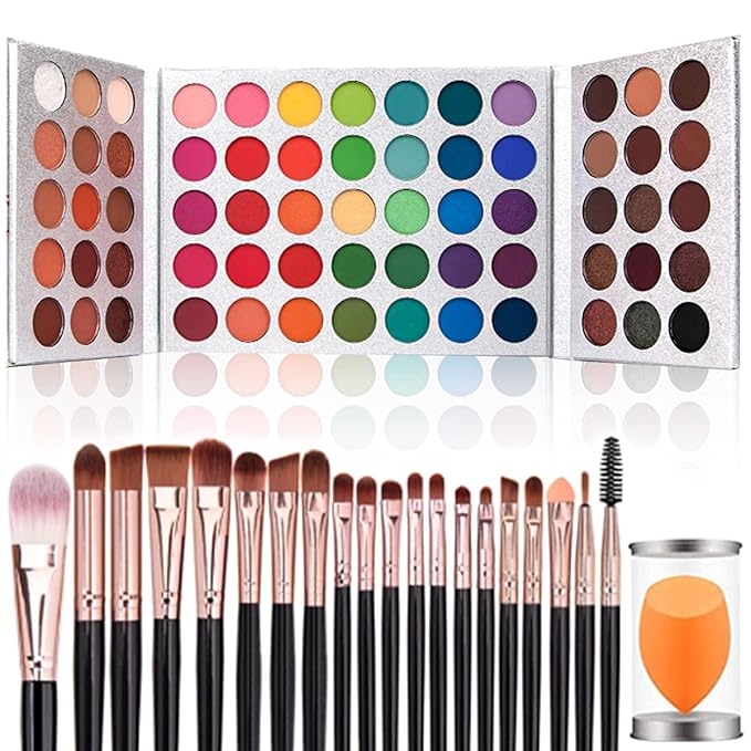 Eyeshadow Palette 65 Colors + 20pcs Makeup Brushes