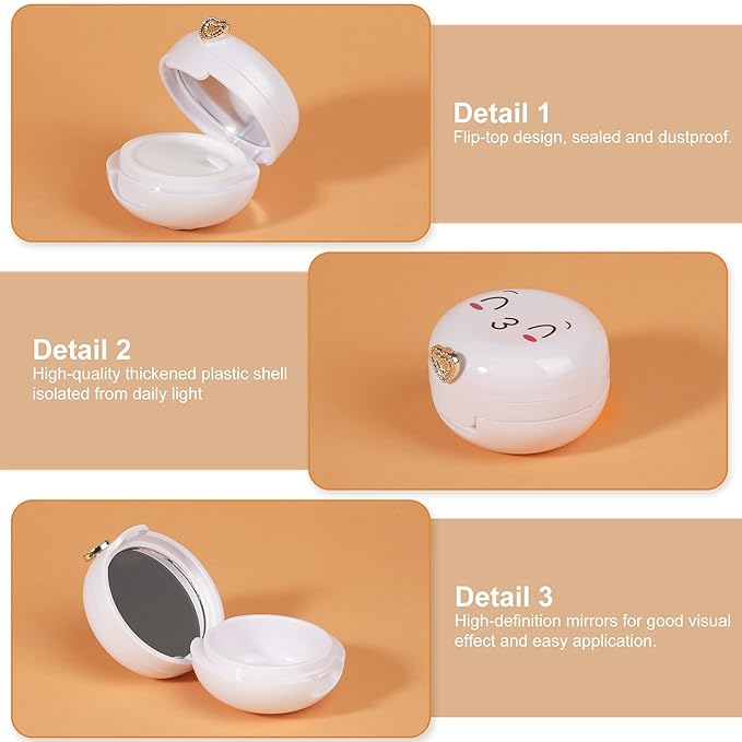 2 Pack Lip Balm Containers,Plastic Portable