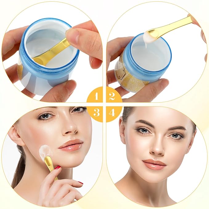 Prasacco 3 Pcs Skincare Spatula Metal Makeup Spatula