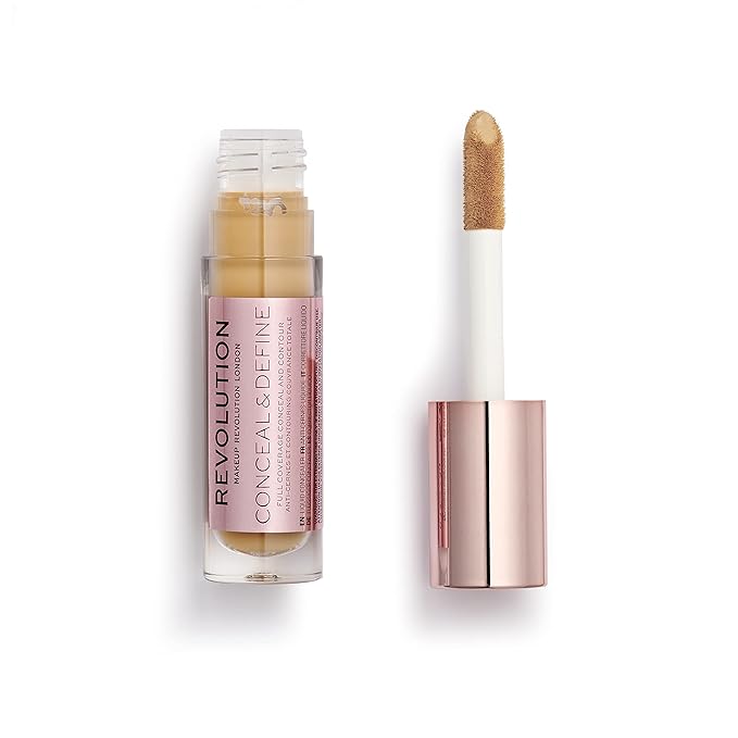 Makeup Revolution Conceal and Define Concealer, Full Coverage 0.7 Fl Oz