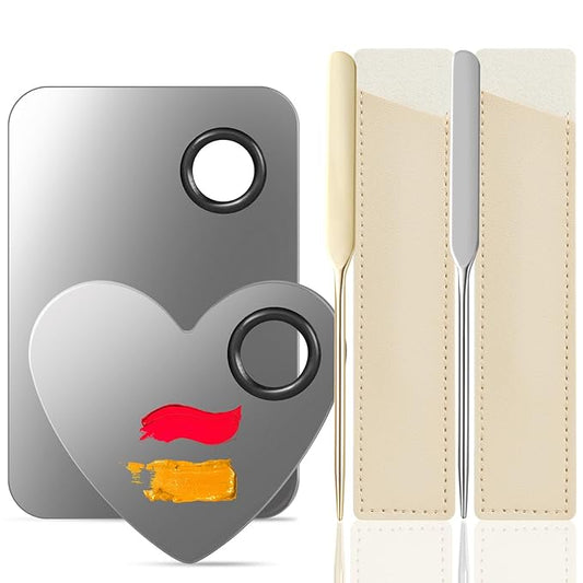 6PCS Makeup Mixing Palette, Stainless Steel Cosmetic Makeup