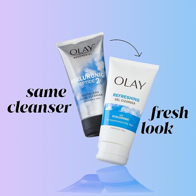 Olay Regenerist Hyaluronic + Peptide 24 Face Wash, Fragrance-Free, 5.0 o