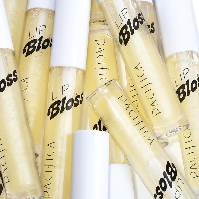 Pacifica Plumping Lip Gloss – Vanilla Bean (Creamy Neutral Tint) Hydrating Lip Oil Balm, Gentle Lip Plumper with Shea & Jojoba, No-Sting High Shine, Vegan & Cruelty-Free 0.14oz