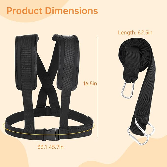 2 Pack Sled Harness for Exercise Physical Football