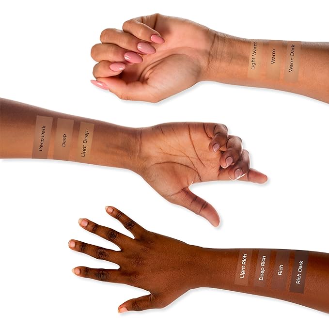 LUMINESS Silk Airbrush Spray Foundation & Buffing Brush Deep Rich)