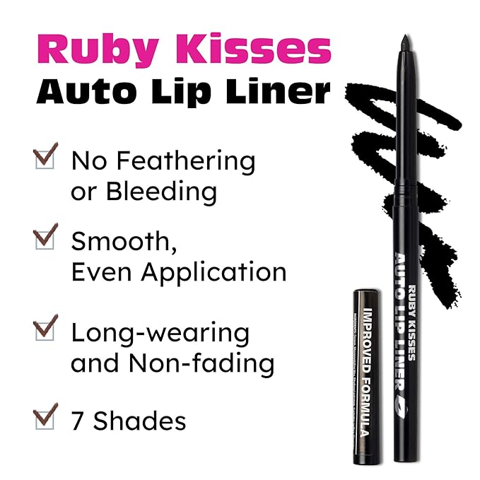 Ruby Kisses Auto Lip Liner (Black)