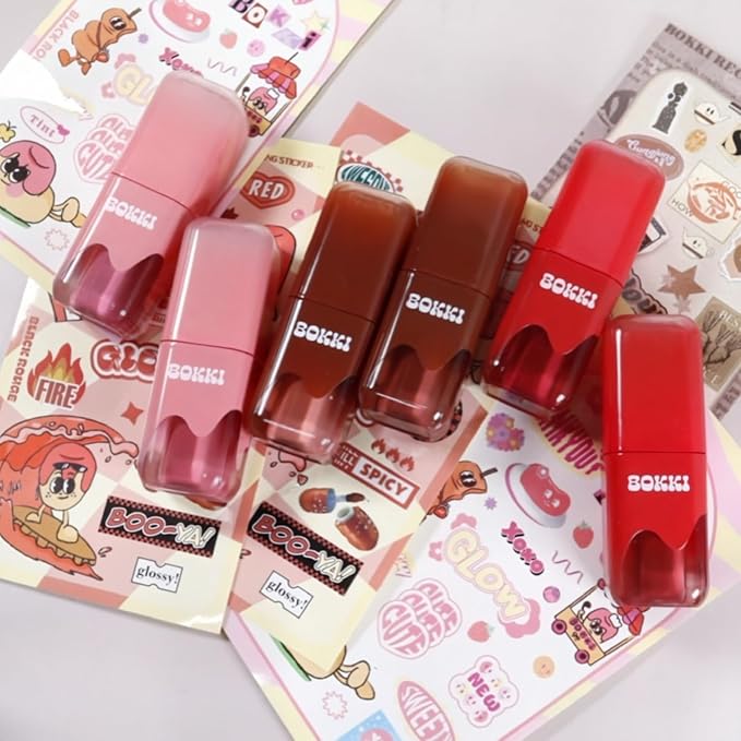 Glow Bokki Glossy Lip Tint, Korean Beauty (GB12 Honey Soy, 4.1 grams)