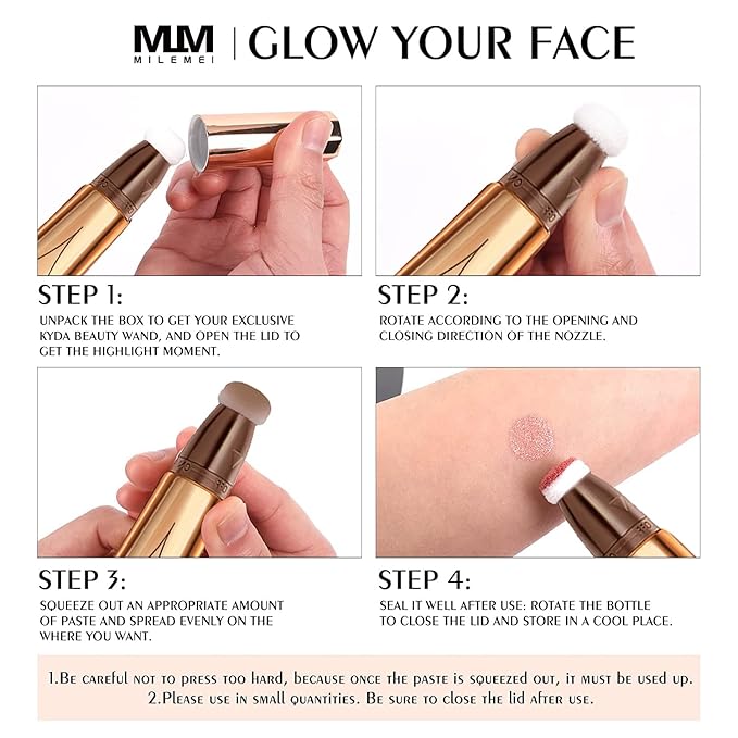 Liquid Blush Beauty Wand, Face Concealer Contouring With Peach Pink)