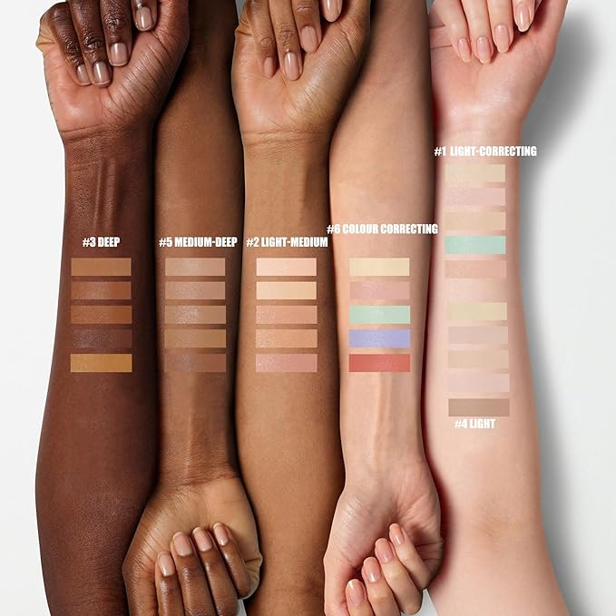 5 Colors Correcting Concealer Palette with Makeup Brush,5