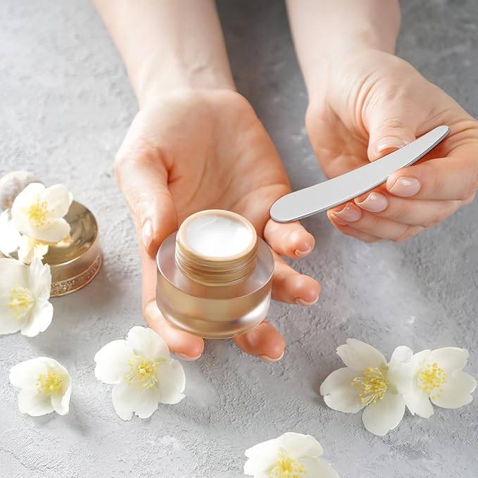 minkissy Makeup Spatula Small Metal Cosmetic Spatula Stainless