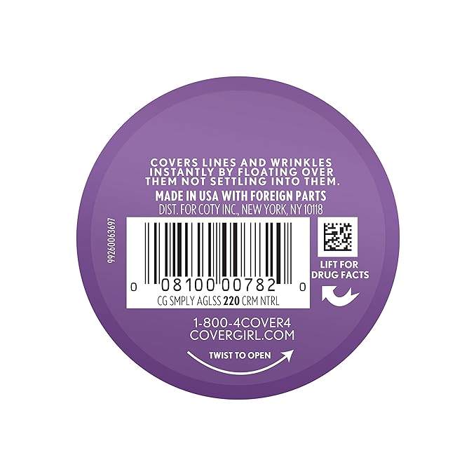 Covergirl + Olay Simply Ageless 3-in-1 Liquid Foundation, 0.44 Fl Oz