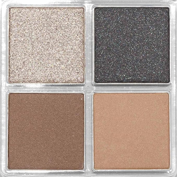 Palladio Eyeshadow Quads, Velvety Pigmented Blendable Matte, Metallic & Shimmer Finishes, Creamy Formula, Four Way Quad Eye Shadow Palette, Talc-Free (Party Rocker)